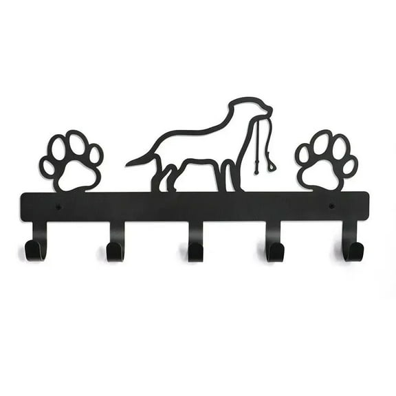 Product Category Hooks Wall Mounted Dog Coat Rack With Shelf And Five Hooks For Entrance Area – Dog Lover Wardrobe Organizer