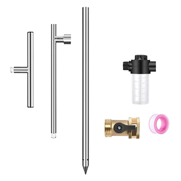 Product Category Irrigation Supplies Stainless Steel Root Feeder With Bottle Watering Wand for Trees and Shrubs—Efficient Garden Watering Tool with T Shape