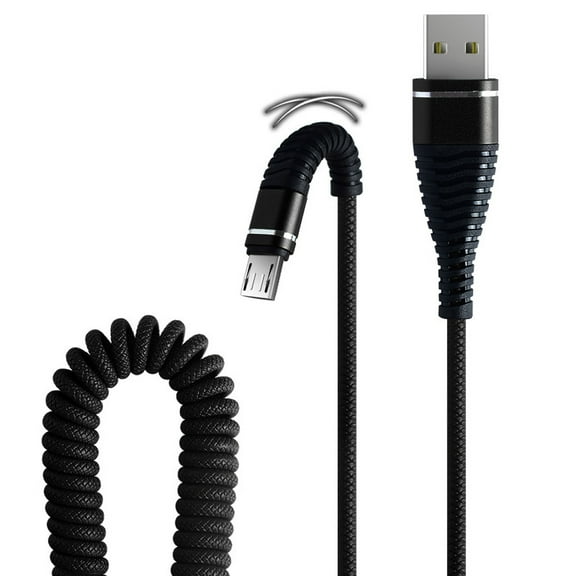 Product Category Phone Charger | Android Charging USB with Spring Tail for Data Transfer and Power