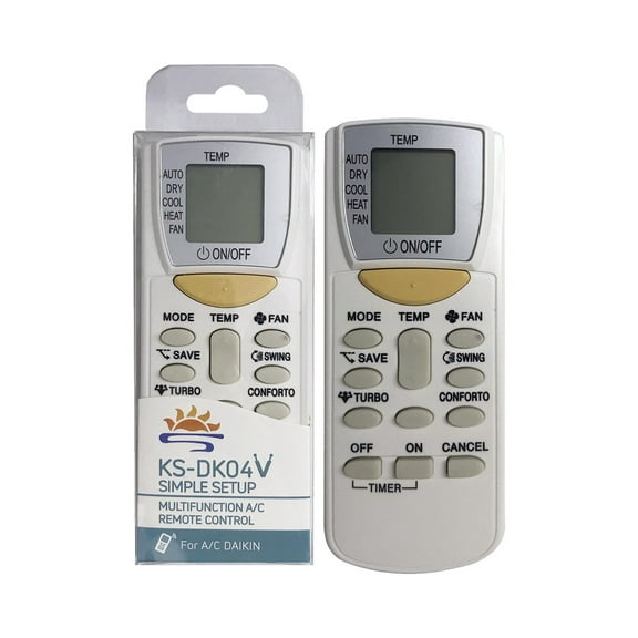 Product Category Remote Controls - Universal Daikin AC Remote Replaces DK01V DK02V DK03V DK04V with Same Functions for Climate Management