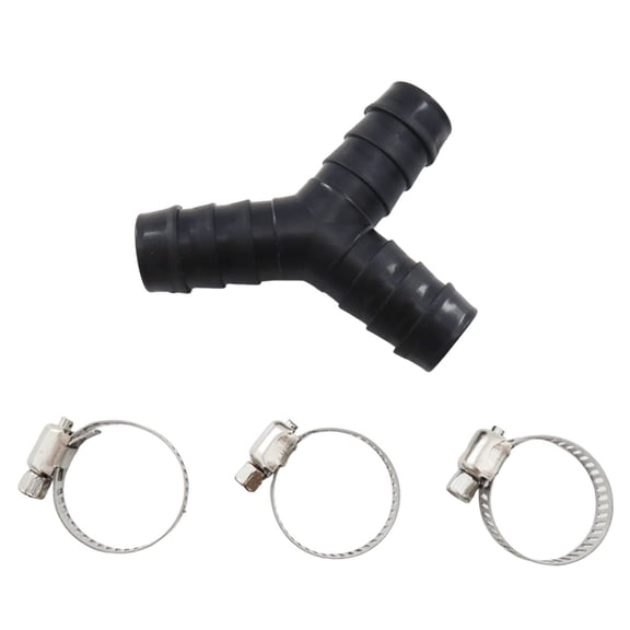 Product Category Strainers Washing Machine Drain Hose Y Type Reducer Connector for Split Pipe Connection Three Way Adapter,0.79 in,Black