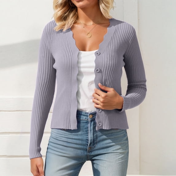 Product Category Women's Cardigan | Product Title Stylish Everyday Knit V-Neck Cardigan for Women | Platform Competitor Title Analysis Lightweight Open Front Knit Cardigan Women’s Sweaters, Grey