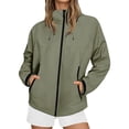 thumbnail image 1 of Product Category Women's Casual Jackets | Lightweight Outdoor Windproof Coat for Everyday Wear Spring Autumn Comfortable Everyday Outerwear Women's Bomber Jacket Casual Coat, 1 of 4