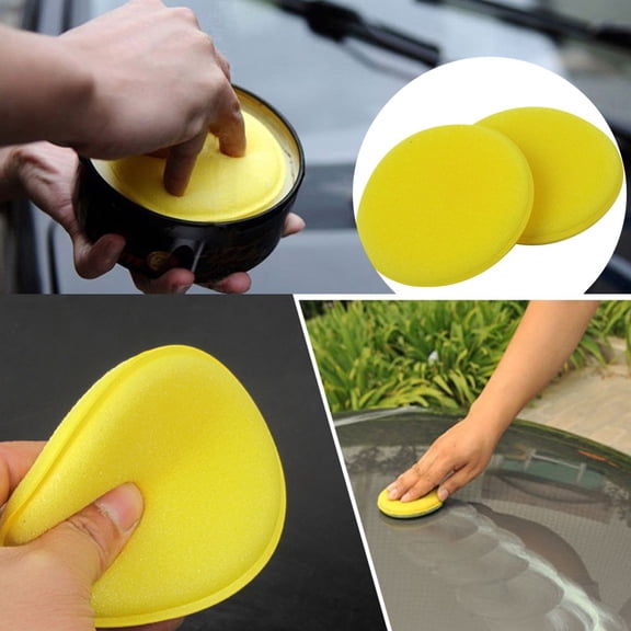 Product Classification Car Care Cleaning Sponge Foam Applicator Pad for Waxing Glass Cleaning and Vehicle Care 12 Count Package,One Size,Yellow