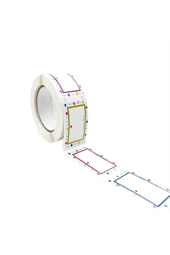 Product Classification Convenience Pack Colorful Blank Labels for Handwritten Markings Large Self- Labels for Bottles and Jars Categorized Labeling Roll Packed, 6.5 cm3.2 cm, White