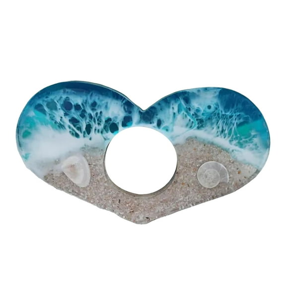Product Classification & Craft & Stationery Ocean Beach Book Page Holder Handmade Transparent Thumb Ring Page Holder Coastal Resin Reading Accessory For Teachers Book Lovers Literary 1pc