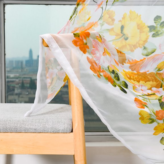 Product Classification Curtain - Drape Sheer Window Trees Voile Curtain for Home Textiles Platform Competitor Title,100cm X 200cm,Gold