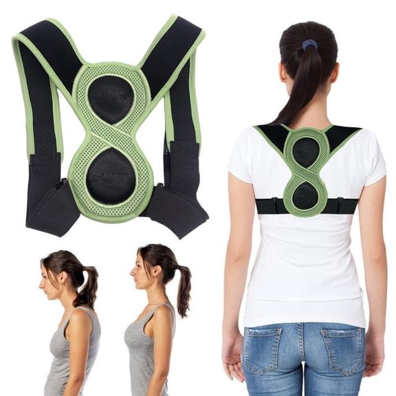 Product Classification Fitness & Yoga | Men And Women Back Support Posture Trainer Adjustable Breathable Posture Trainer Straight Holder Posture Support Black, 21cm13cm, Green
