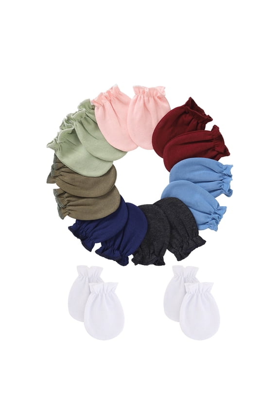 Product Classification Gloves Scratch Prevention Mittens Set for 0-6 Months Unisex Multicolor 9 Pairs# end start# s# with soft fabric designed to scratching during sleep or play#e s#Includes nine