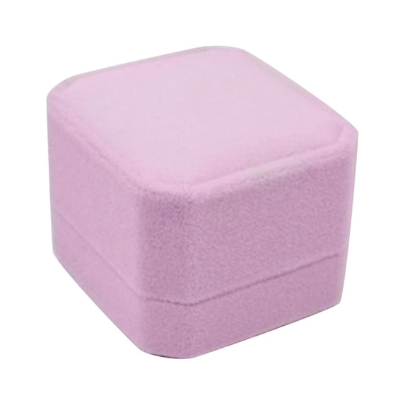 Product Classification Jewelry Exquisite Velvet Ring Storage for Engagement and Wedding – Jewelry Packaging Solution with Safe Elegant Presentation, 5 cmx5.5 cmx4 cm, Pink