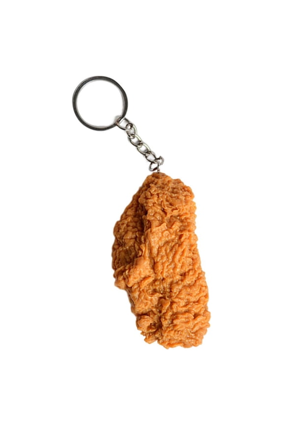 Product Classification Keychains Chicken Leg and Chicken Wing Model Pendant for Food-Themed Hanging Decoration Quirky Chicken Leg Design Key Chain, 4 cmx8 cm, Yellow B