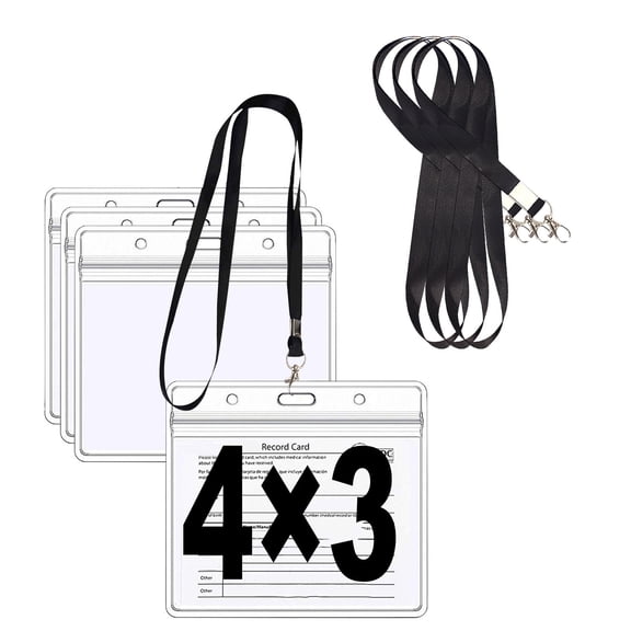 Product Classification Lanyard Holder for ID Badges Clear Name Holder with Breakaway Clip for & Stationery