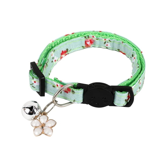 Product Classification Pet Collars - Cat Ribbon Style Collar for Small to Medium Cats Pet Featured Design, 4x14x2 cm, Green