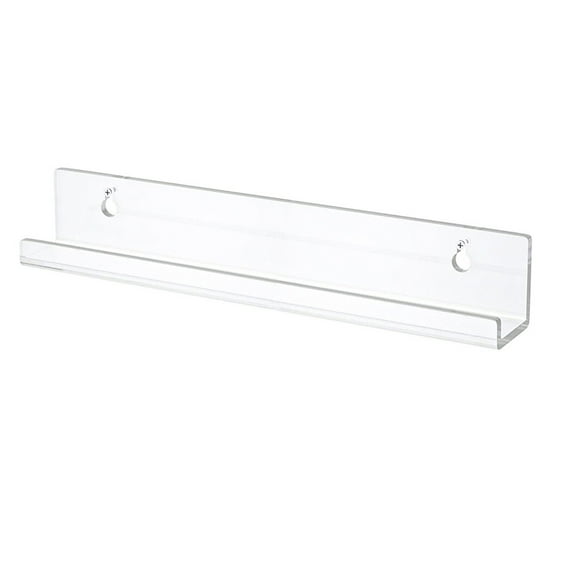 Product Classification Rack 2 Floating Shelf with Wall Mount Display for Photo and Book Organization Clear Acrylic Wall Shelf for Easy Tool Drywall Installation flat retail packaging