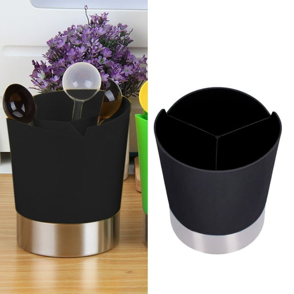 Product Classification Rack Storage Stand 1pc Straw Dispenser Material Coffee Stirrers Holder for Home Restaurant Bar, 6.7X5.7 inch, Black