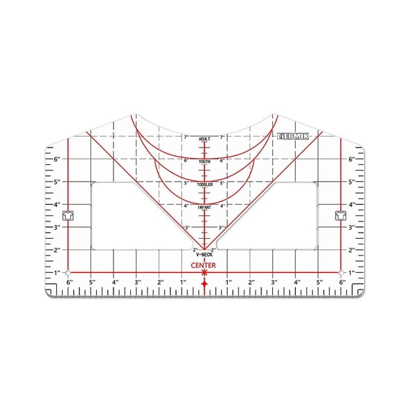 Product Classification Ruler Product Title Tshirt Ruler for Alignment Center Design Tool Heat Transfer Acrylic Ruler for All Sizes Sublimation Measurement Aid