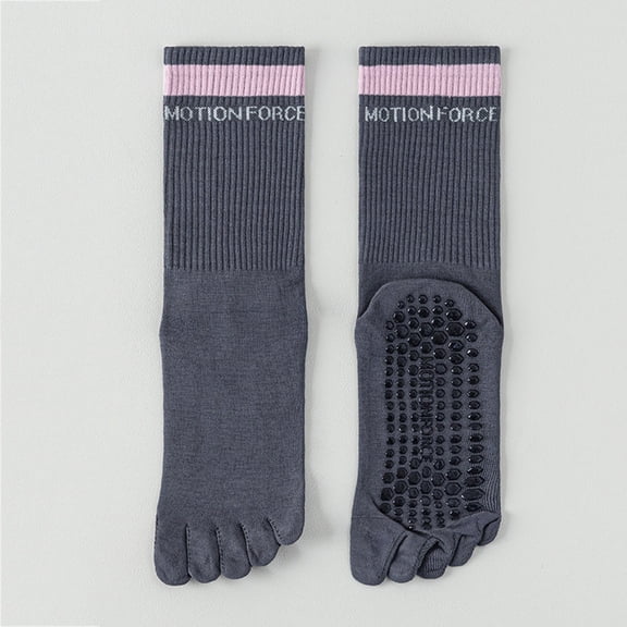 Product Classification Stockings Long Socks - Yoga Toe Socks With Silicone Grip For Fitness And Exercise - Breathable Non- Comfort For Home And Gym