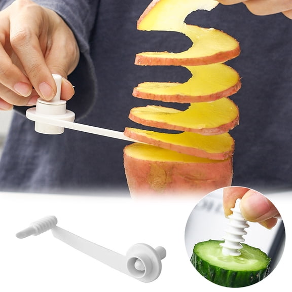 Product Classification Vegetable Cutter 1 - Kitchen Tool for Slicing and Spiralizing Vegetables to Create Fresh Ribbons and Strips, 11X4.2cm, White