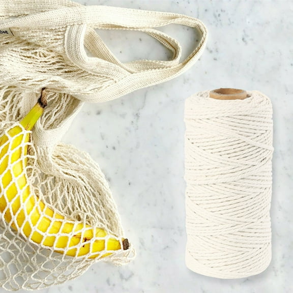 Product DIY Knitting DIY1 Product Cord Beige Macrame Rope for Cooking Trussing Poultry Meat Sausage Wrapping DIY Crafts 100m,length 328FT,White