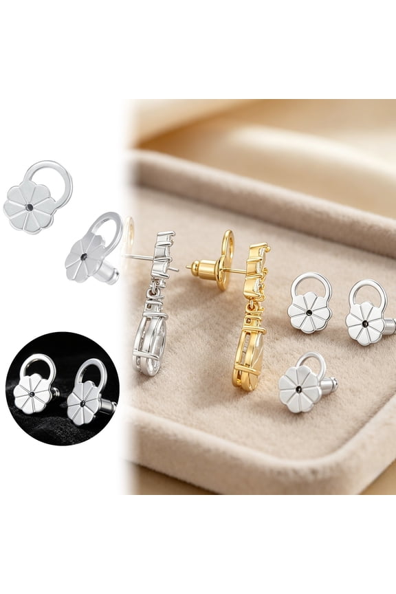 Product Ear Earring Lifter Support and Stud Enhancer for Comfort and Stability Metal Craftsmanship for Everyday Wear in Various Occasions, 1.2 cm, Silver