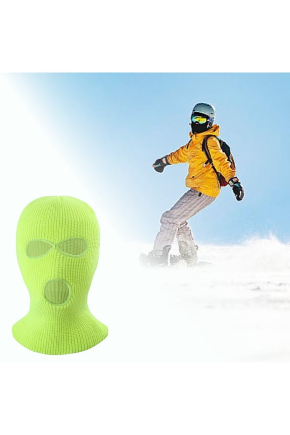 Product Face Riding Warm Three-Hole Knitted Ski Wrap Universal Size for Outdoor Activities and Sports