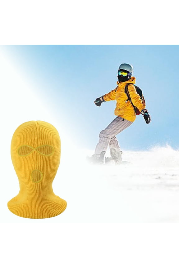 Product Face Riding Warm Three-Hole Knitted Ski Wrap Universal Size for Outdoor Activities and Sports