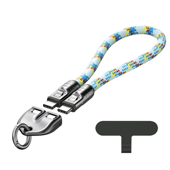 Product Hangs 2 | Type C To Type C 240W Charging With Wearable Bracelet Design 5A Fast Charging USB C Phone Crossbody&Wrist Strap Lanyard Portable Fashion Fast Charger