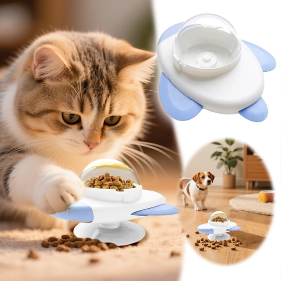 Interactive Rocket Pet Toy Dispenser for Dogs and Cats Intelligence Training Exercise Slow Feeding