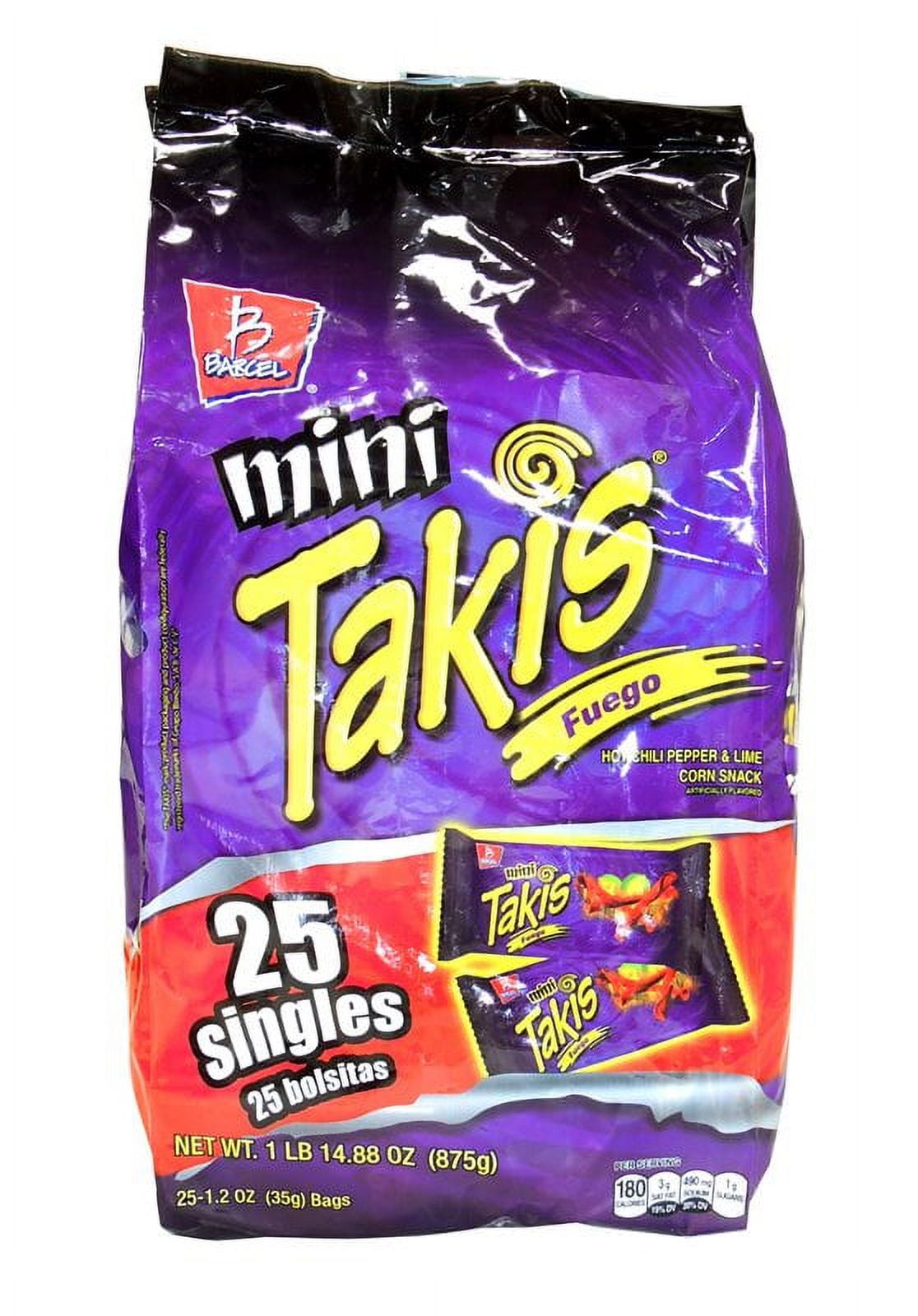 Product Of Barcel Takis , Mini Fuego Bag , Count 25 (1.2 oz) - Chips / Grab Varieties & Flavors