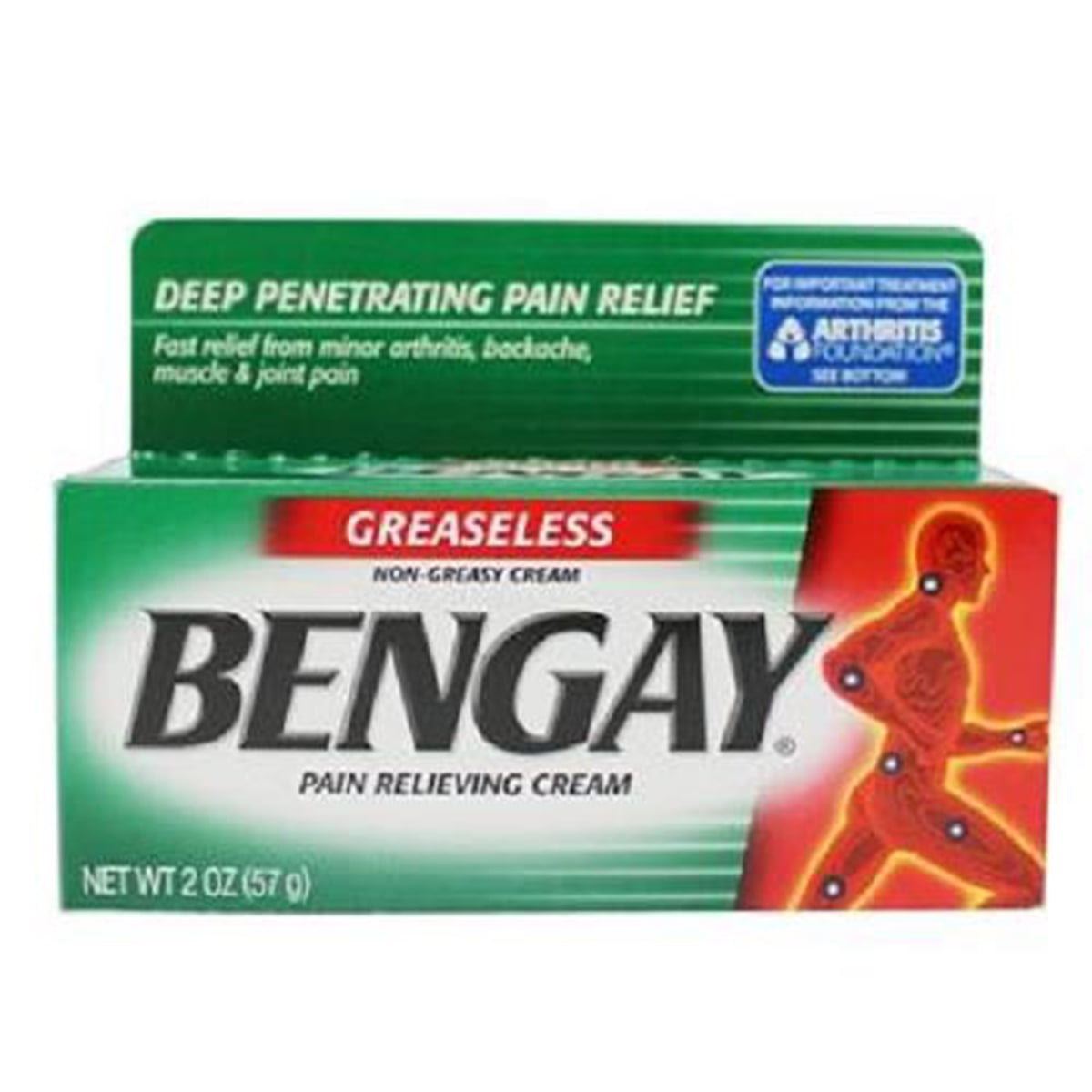 Product Of Bengay, Greaseless Pain Relieving Cream (Green), Count 1 - Headache/Pain Relief / Grab Varieties & Flavors
