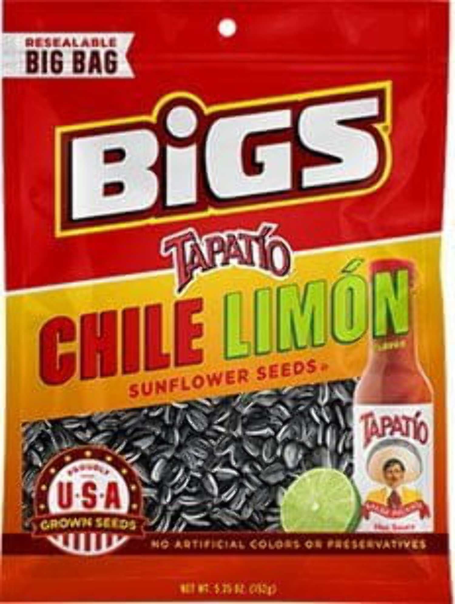 Product Of Bigs, Sunflower Seeds Tapio Chile Limon - Bag, Count 12 (5.35-oz) - Sunflower Seeds / Grab Varieties  Flavors