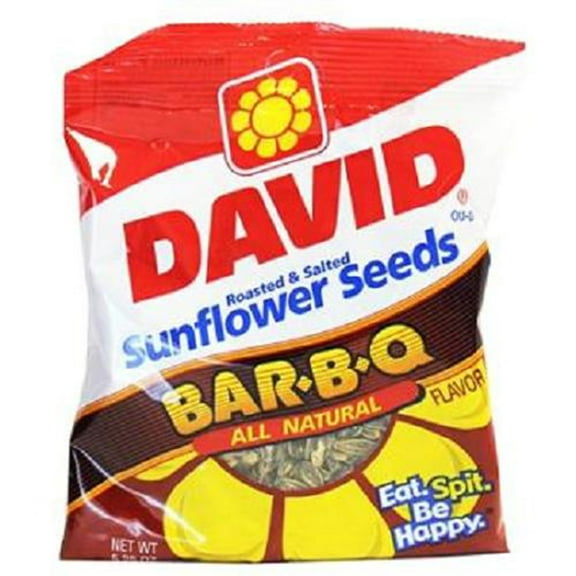 Product Of David, Sunflower Seeds B-B-Q , Count 12 (5.25 oz) - Sunflower Seeds / Grab Varieties & Flavors