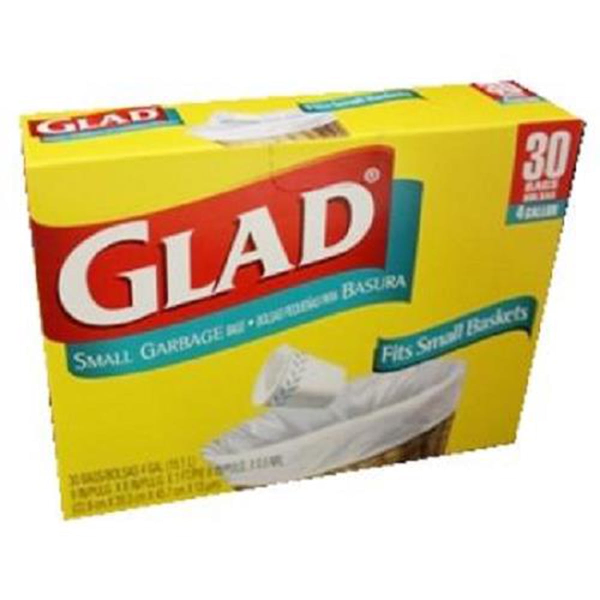 Product Of Glad, Small Trash Bags, Count 1 (4Gal) Garbage Bags / Grab