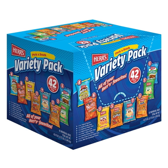 Product Of HERRS Pack & Snack Variety-Pack 42 pk. 0.5 oz.