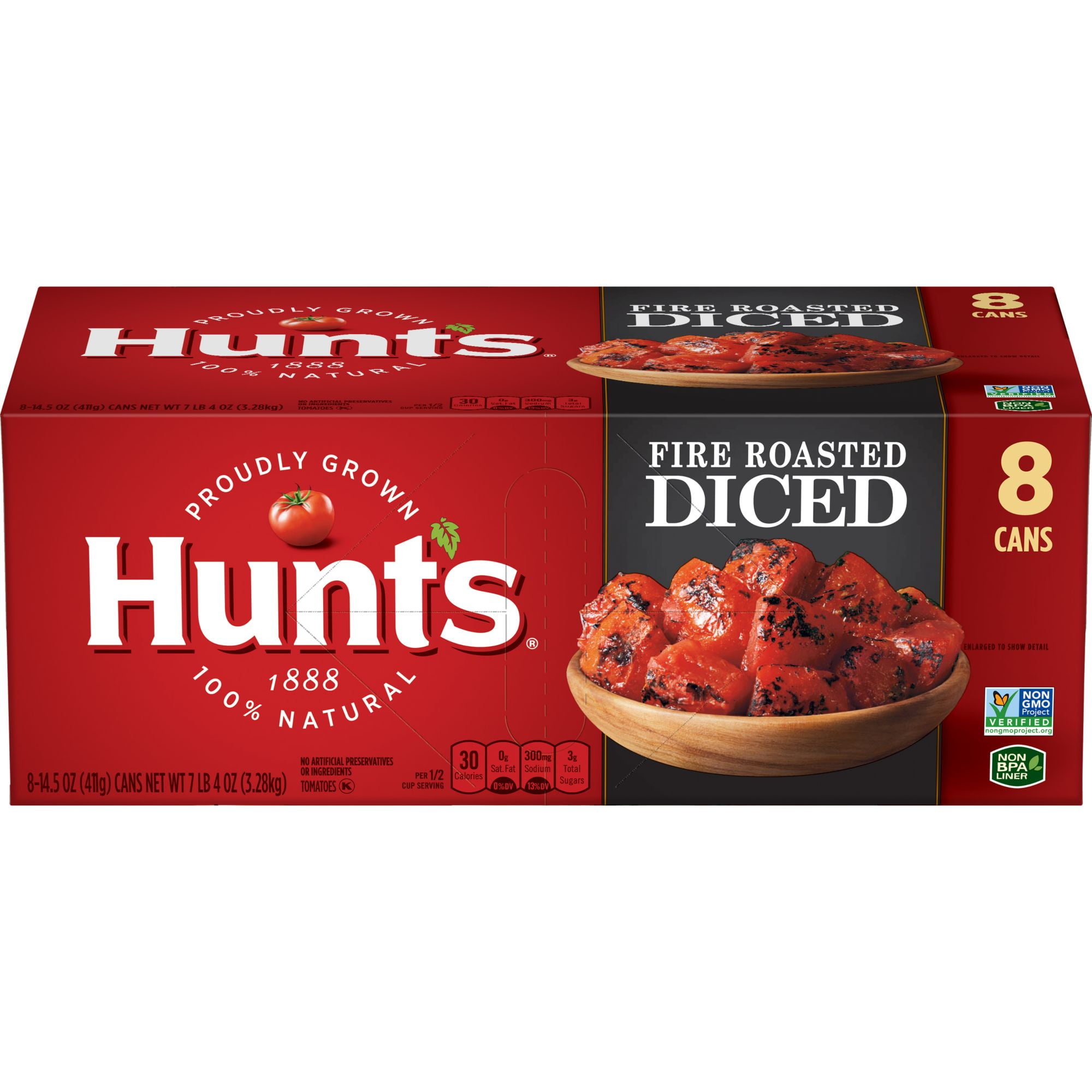 Product Of Hunts Fire Roasted Diced Tomatoes 8 ct. 14.5 oz.
