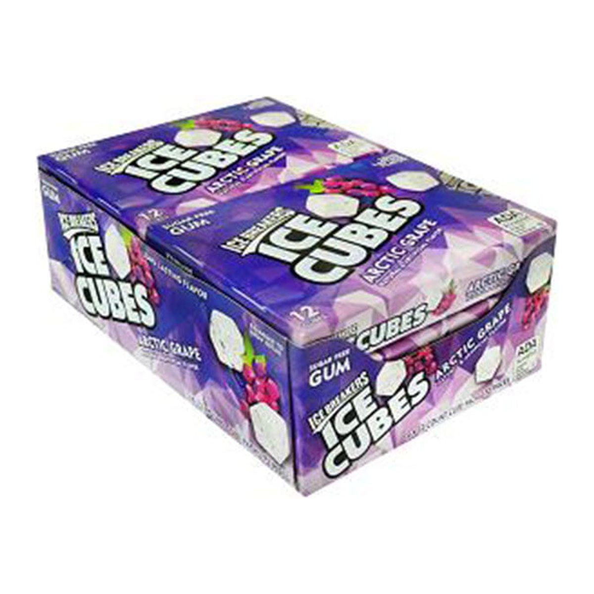 Product Of Ice Breaker, Ice Breakers Ice Cubes Gum Arctic Grape 6/12Pcs
