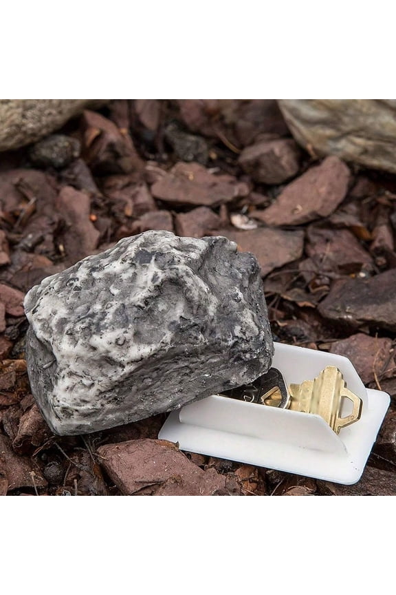 Product Sculptures & Statues Garden Sculpture & Statue Realistic Outdoor Secret Key Rock Discreet Spare Key Hiding Stone Key Holder for Spare Keys Hidden Key Storage Outdoor Rock Shape Realistic