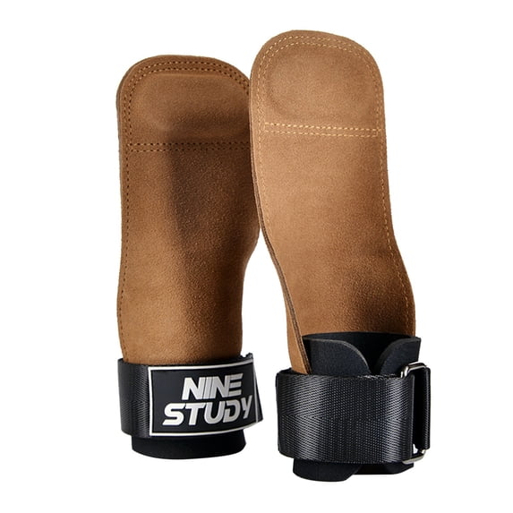 Sports Powerlifting Wrist Straps for Weightlifting with Double Leather Layer and Enhanced Grip for Superior Hand and Wrist Support in Gym