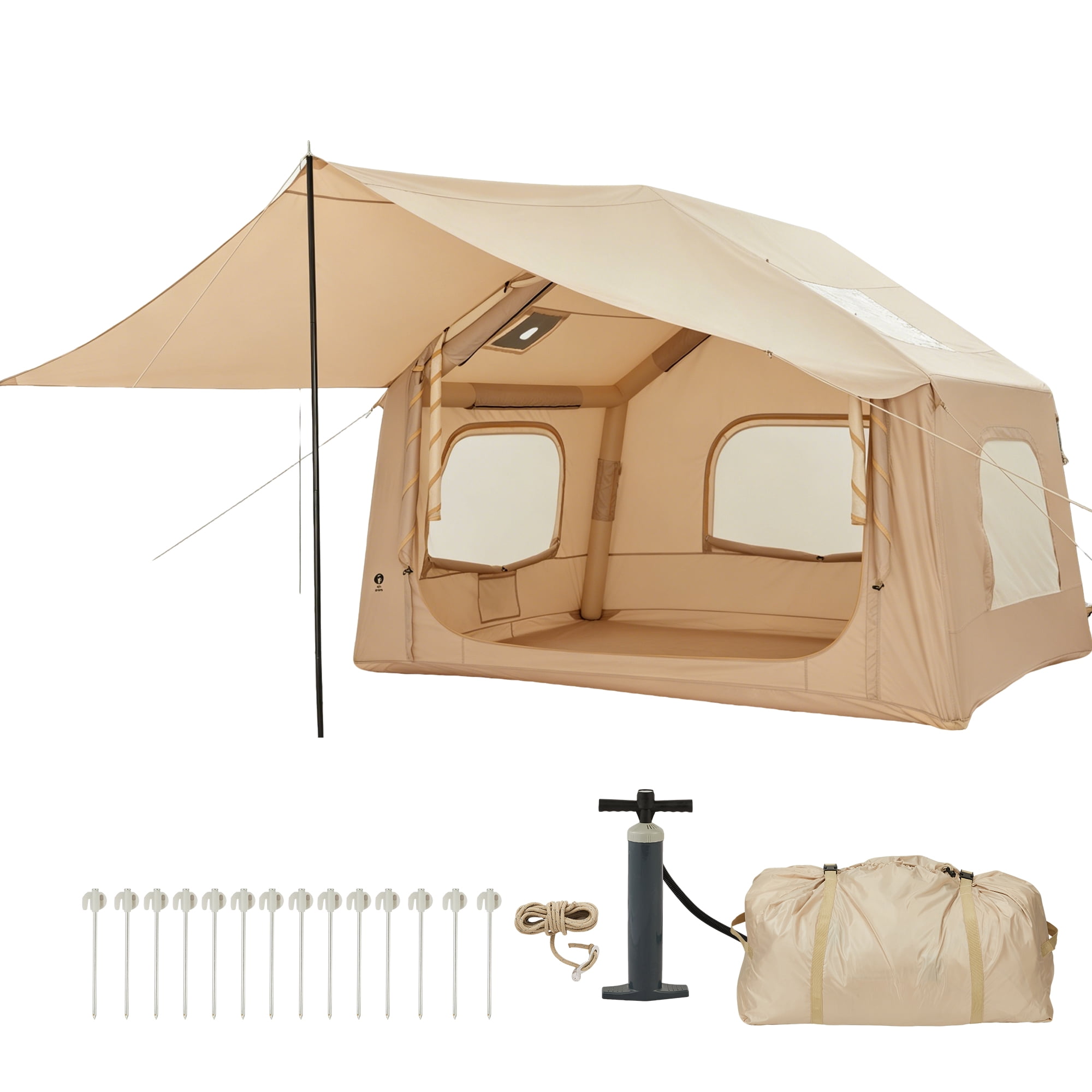 Coleman Tenaya Lake 8 Person Lighted Fast Pitch Cabin Tent, 1 Room