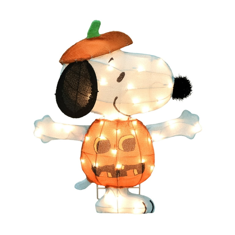 snoopy Product Works 24-Inch Pre-Lit Peanuts Snoopy Jack-O-Lantern