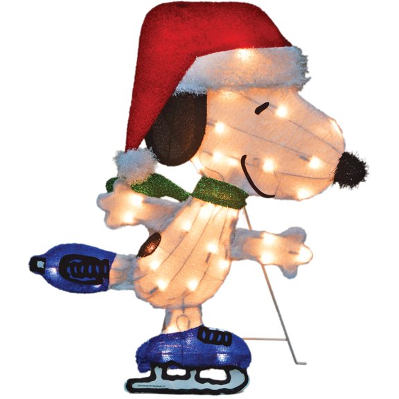 ProductWorks Peanuts 24 In. LED 2D Skating Snoopy Holiday Yard Art 86214_L2D_LED Construction & DIY Use, Standard Hardware Spec