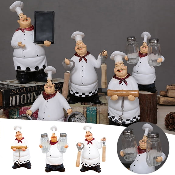 Product category Desktop Ornament - Italian Chef Figurines Kitchen with Chalkboard Counter Top Chef Figurine Collectible Kitchen Chef Statue