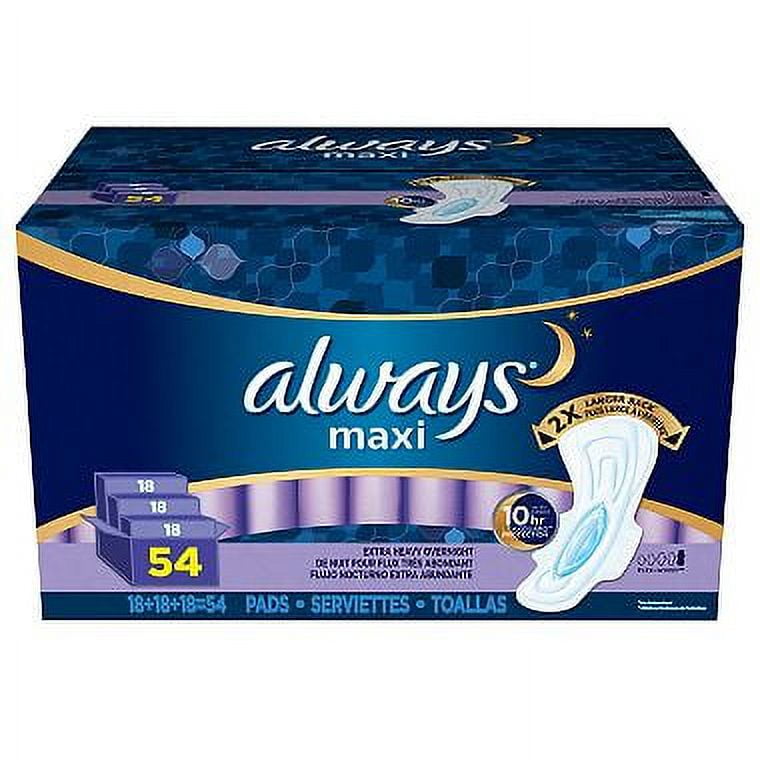 Always Maxi Overnight, Extra Heavy (54 ct.)