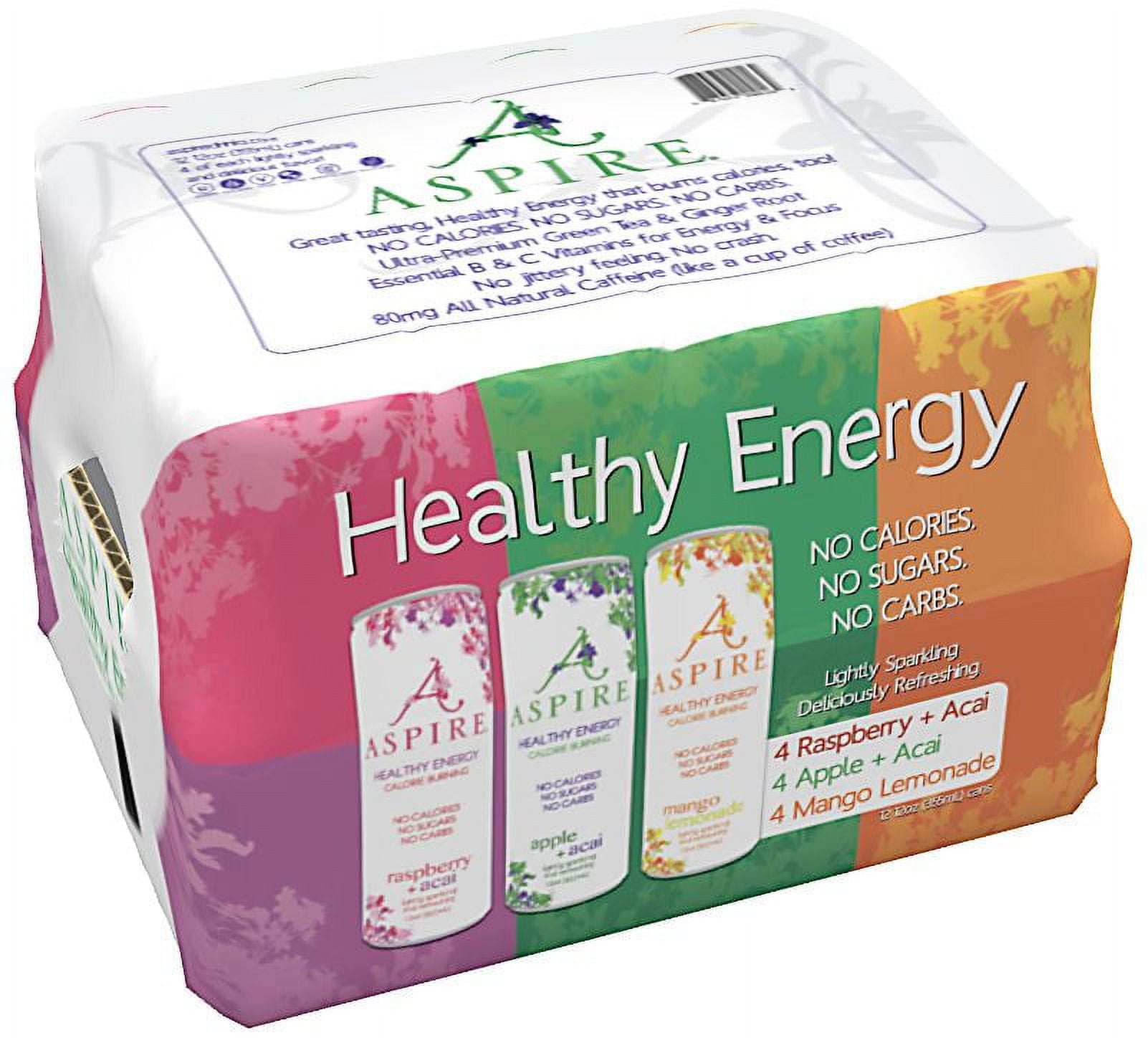 Product of Aspire Healthy Energy Drink Variety Pack, 12 pk./12 oz.