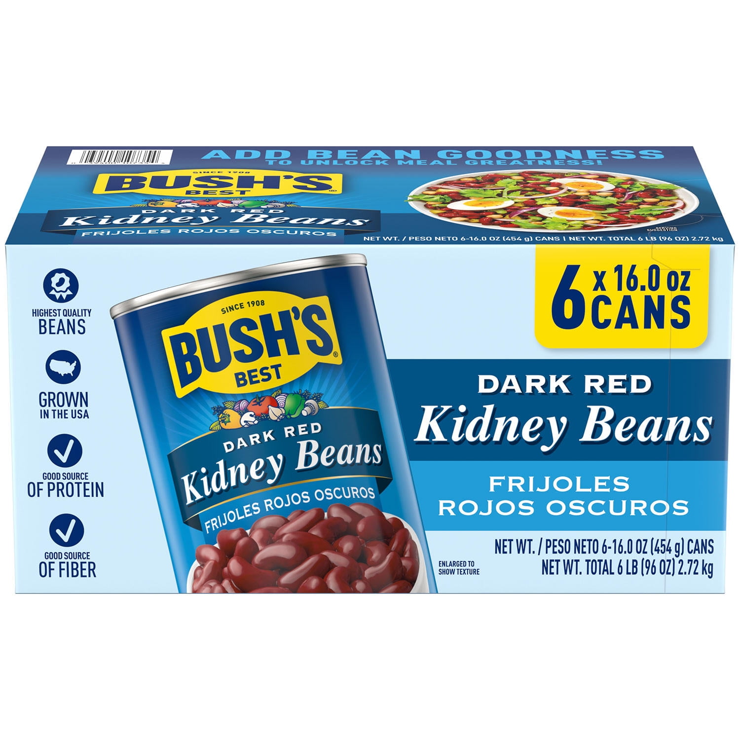 Product of Bush's Dark Red Kidney Beans 16 oz. 6 Pk.