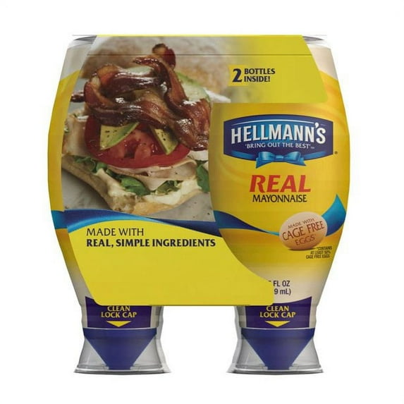 Product of Hellmann's Real Mayonnaise Squeeze Size 2 Pk. 25 oz.
