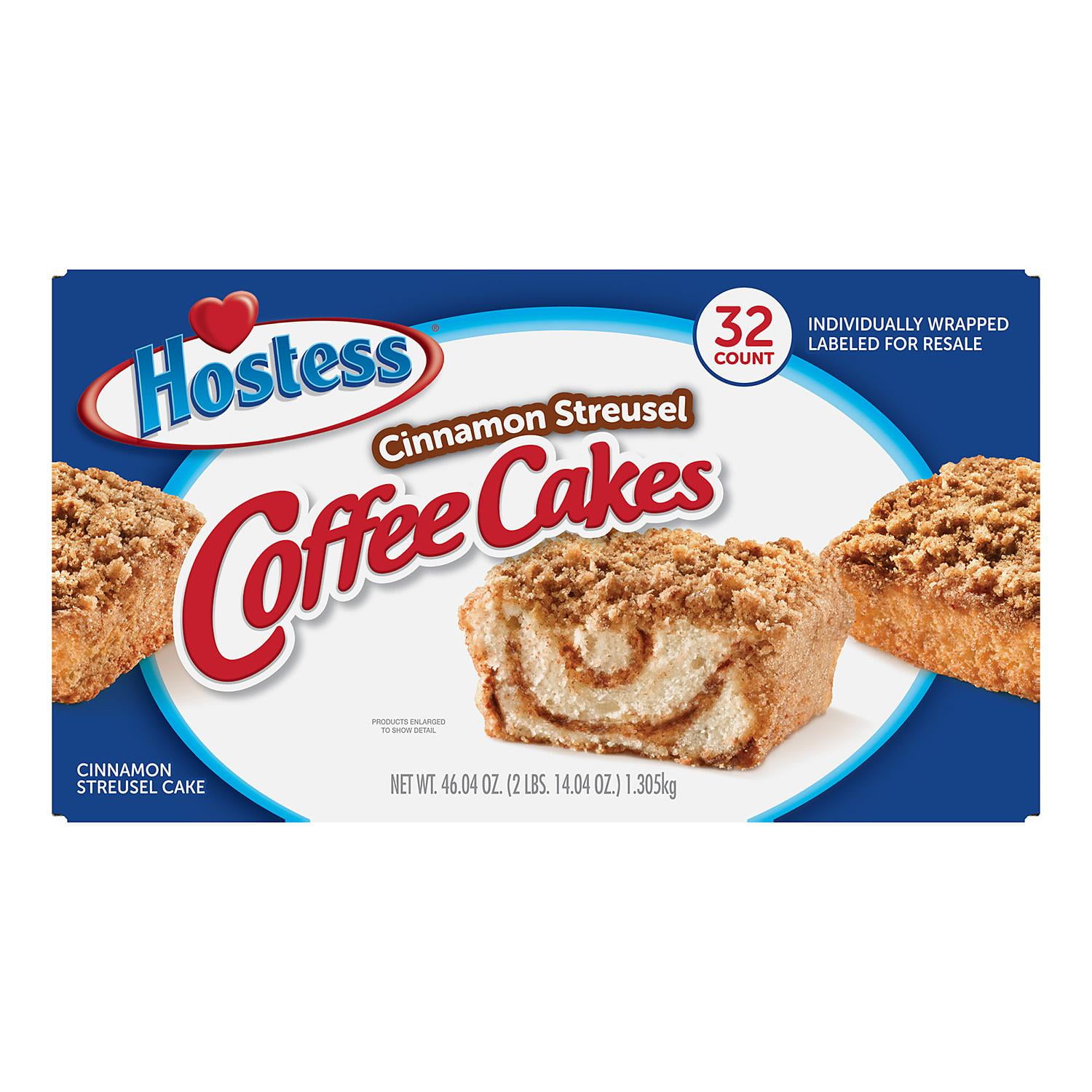 Product of Hostess Cinnamon Streusel Coffee Cake 1.44oz 32Pk