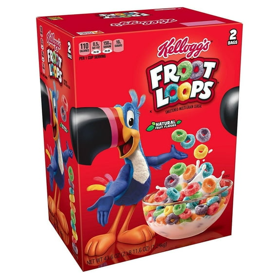 Product of Kellogg's Froot Loops Cereal Assorted Flavor 43.6 oz.
