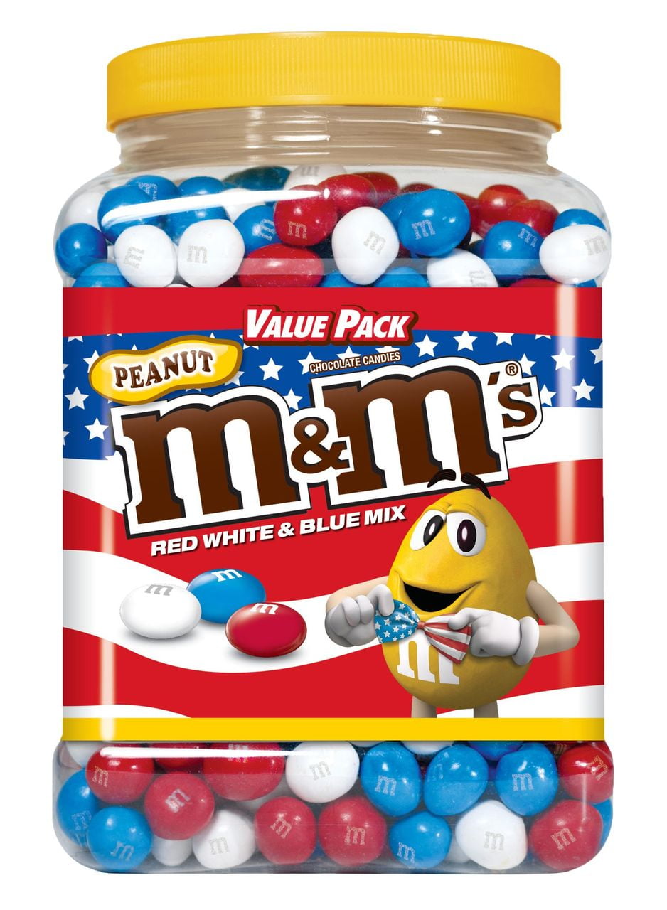Product of M&M's Red, White & Blue Mix Peanut Chocolate Candy Value ...