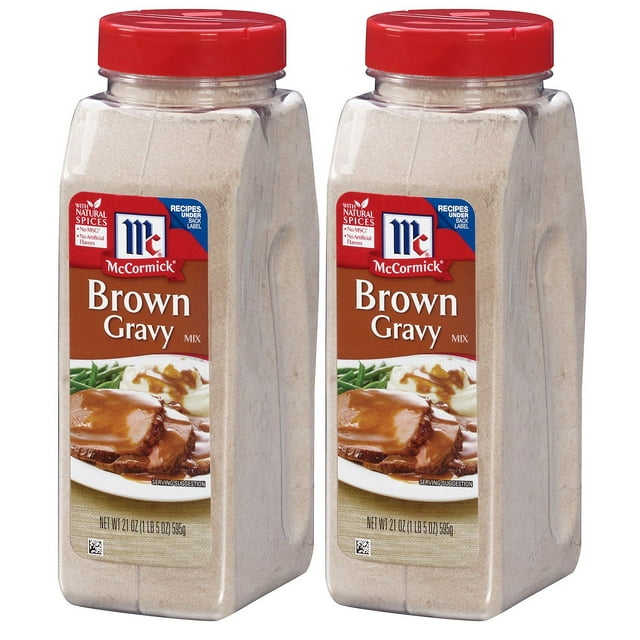 Product of McCormick Brown Gravy Mix (21 oz.) Pack of 2 Sauces Bulk